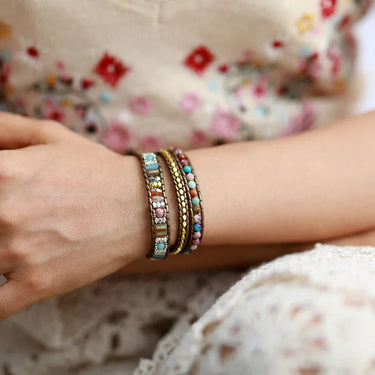 Dream Imperial Jasper Flower Wrap Bracelet YourSoulPlace.com
